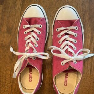 Converse All-Star Hot Pink Low Top Sneakers Women's Size 8